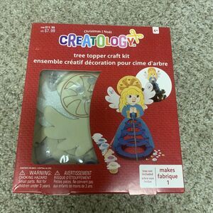 Creatology Christmas Tree Topper Craft Kit Angel holidays Arts kids Blue Paint